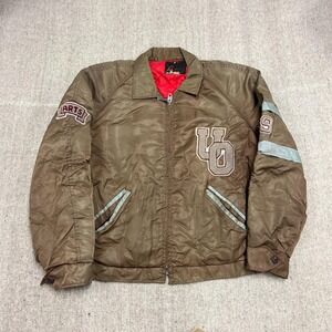 Vintage University Of Ottawa Varsity Jacket Mens Large Brown 1960s Arts